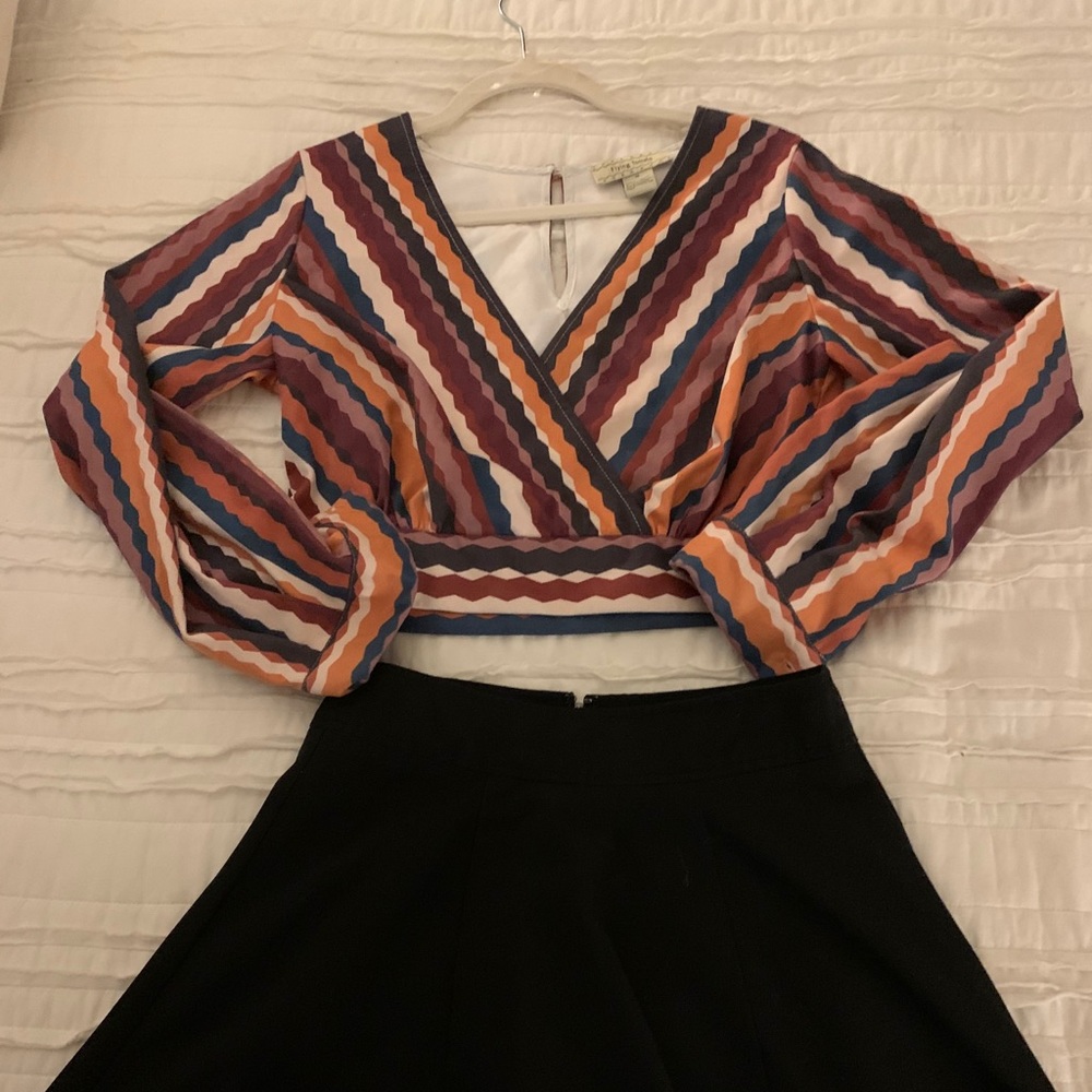 blouse long sleeve crop